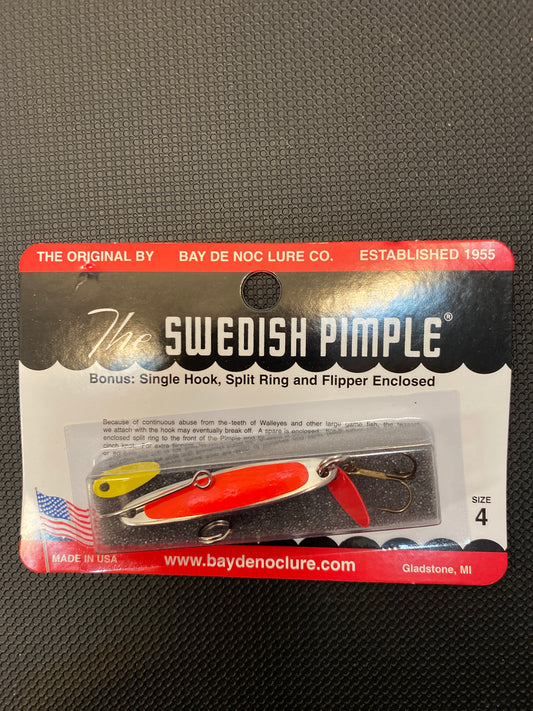 Swedish Pimple size 4 Nickel Florescent Orange