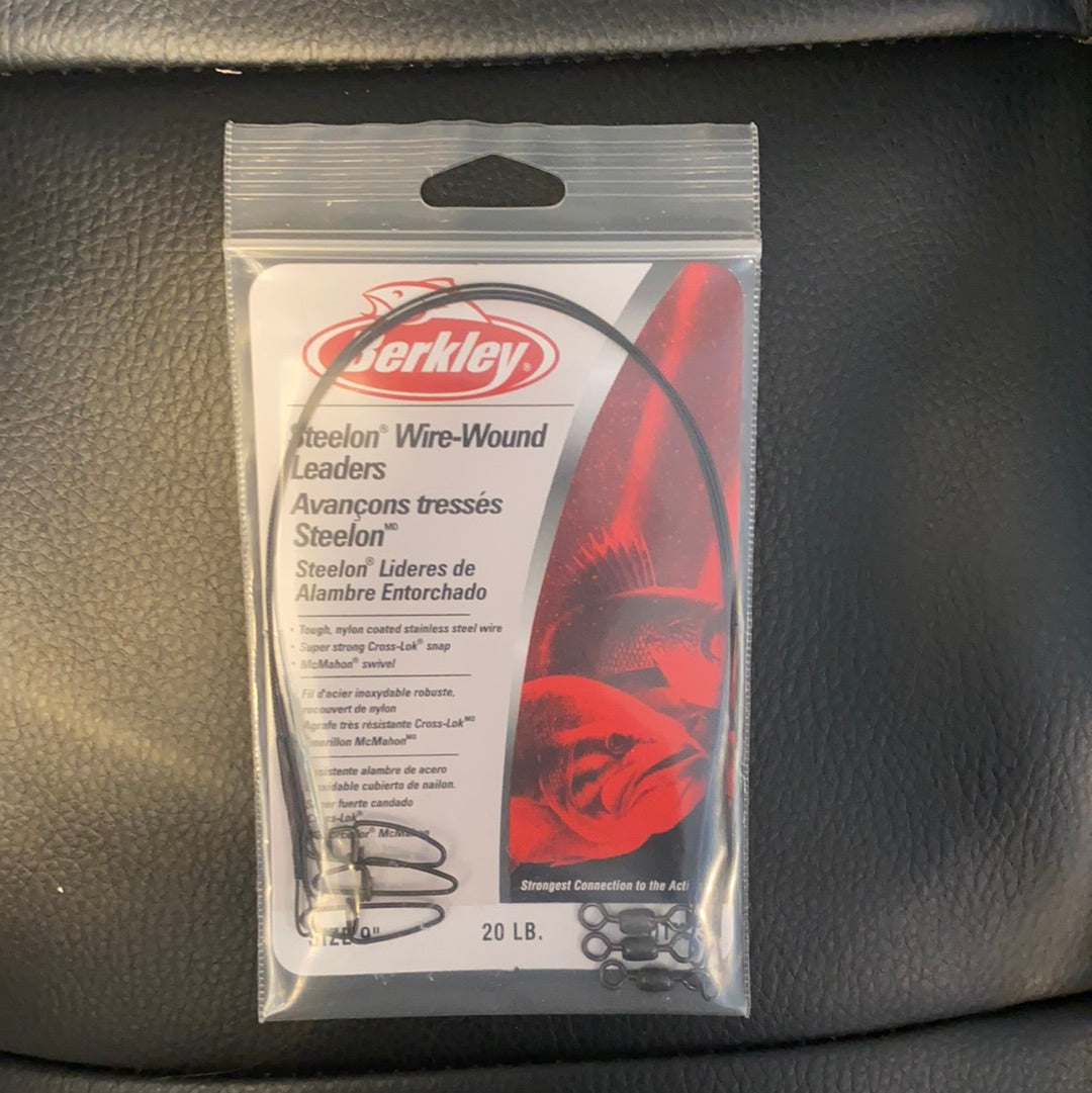 Berkley 20lb 9" Steelon Wire Wound Leader