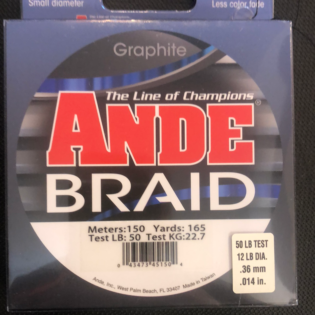 ande braided fishing line Ande Braid 50lb graphite – Superfly Flies