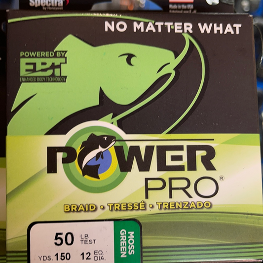 Power Pro 50lb 150yds moss green