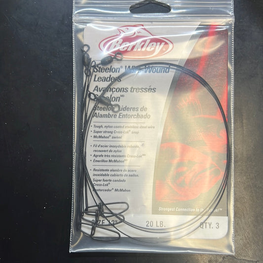 Berkley steelon wire leaders 12” 20lb