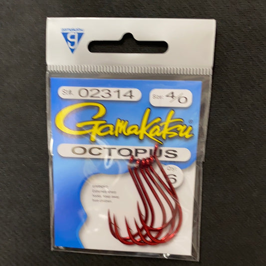 Gamakatsu 4/0 Octopus Red Hooks