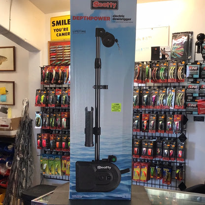 Scotty DepthPower 1106B Electric Downrigger W/ 300FT 200lb Braid, swivel mount included.
