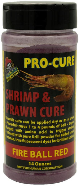 Pro cure shrimp and prawn cure fire ball red