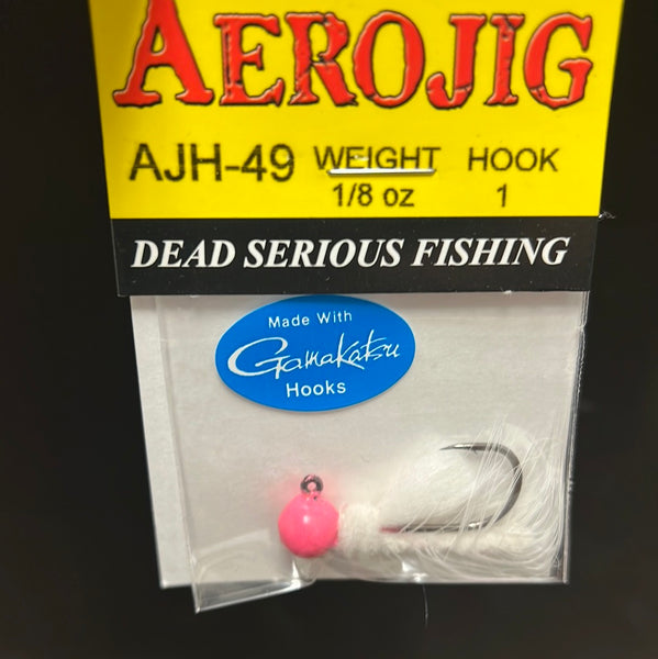 Aerojig 1/8oz pink/white jig