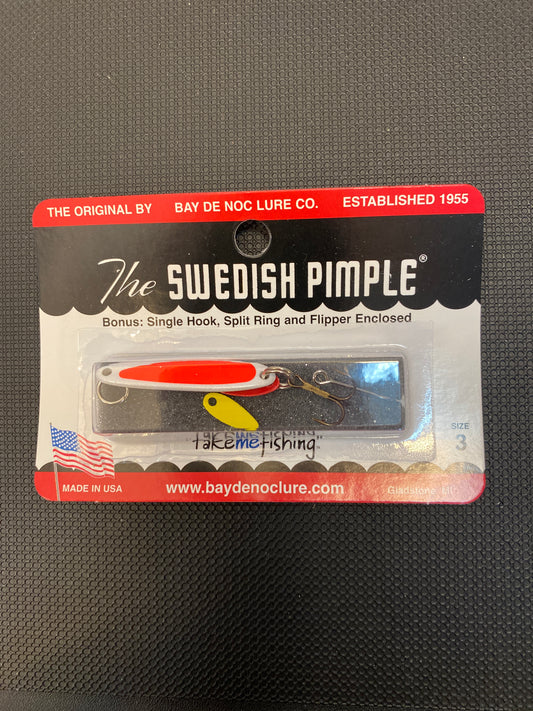 Swedish Pimple size 3 Pearl Florescent Orange