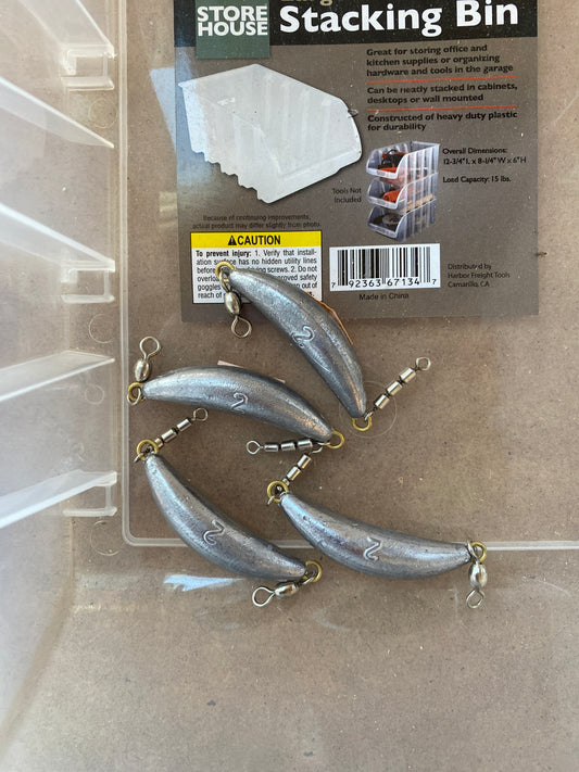 2oz lead banana sinker
