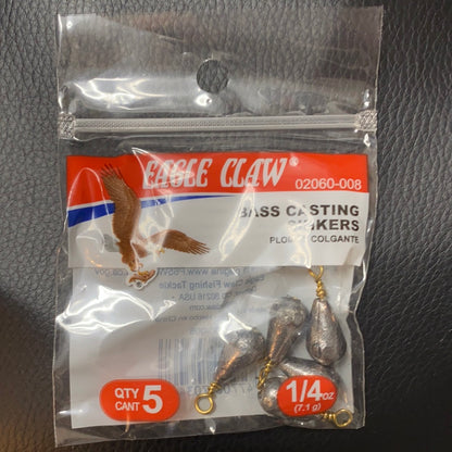 Eagle Claw Bass Casting Sinker1/4oz
