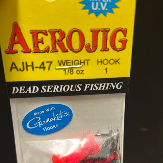 Aerojig 1/8oz flame red black