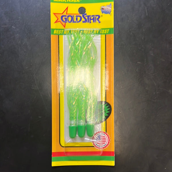 Goldstar squid skirts dbl glow green